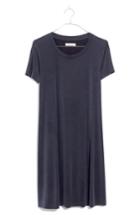 Women's Madewell Sandwashed Swingy Tee Dress, Size - Blue