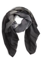 Women's Burberry Ombre Check Silk Scarf, Size - Grey