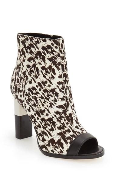 Women's Calvin Klein 'krizia' Peep Toe Bootie .5 M - White