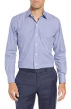 Men's Ledbury 'blue Gingham' Slim Fit Check Dress Shirt .5 - Blue