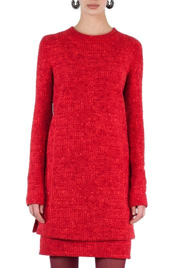 Women's Akris Punto Melange Knit Tunic Pullover - Red