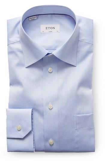 Men's Eton Classic Fit Twill Dress Shirt - Blue