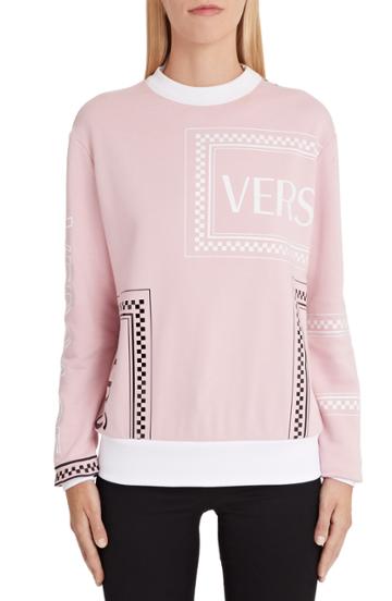 Women's Versace First Line Logo Pattern Sweatshirt