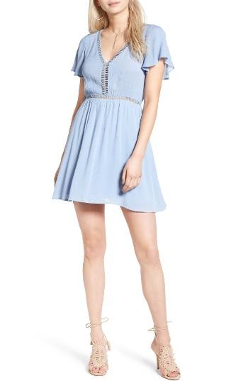 Women's Lucca Couture Ladder Stitch Gauze Dress