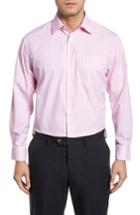 Men's Nordstrom Men's Shop Smartcare(tm) Traditional Fit Stripe Dress Shirt 34/35 - Pink