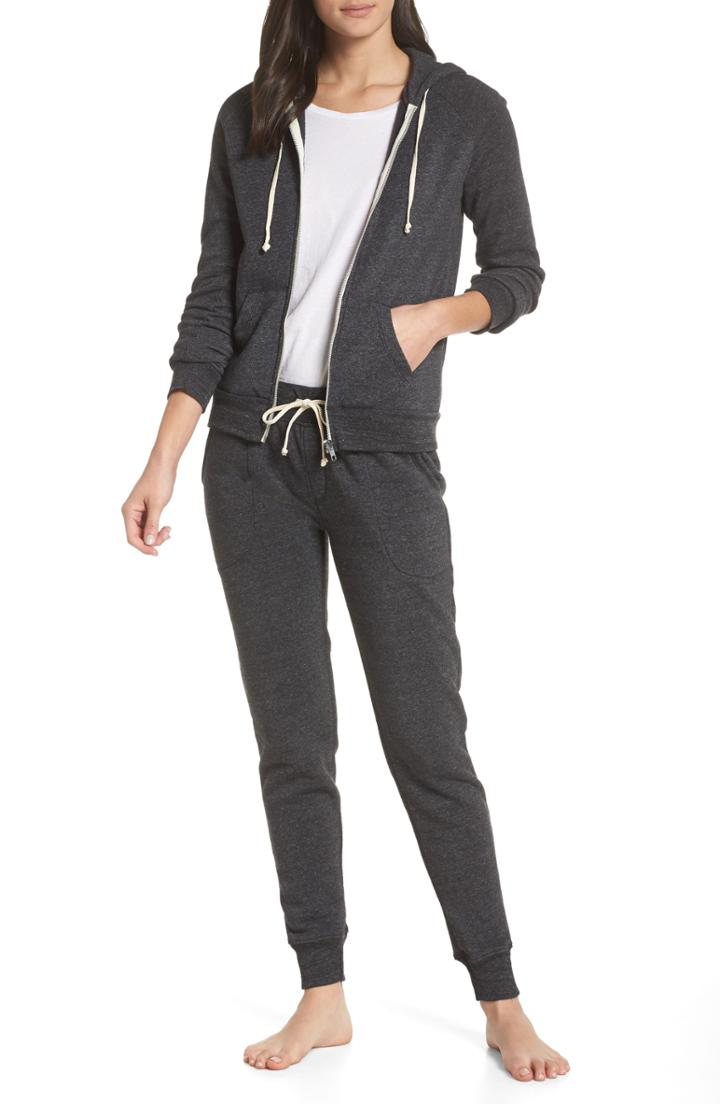 Women's Alternative Knockout Eco Fleece Adrian Hoodie & Jogger Pants - Black