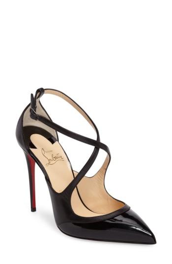 Women's Christian Louboutin Crissos Pointy Toe Pump Us / 37eu - Black