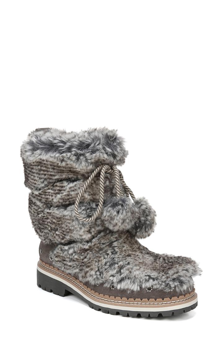 Women's Sam Edelman Blanche Faux Fur Boot .5 M - Grey