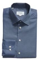 Men's Eton Slim Fit Diamond Print Dress Shirt .5 - Blue