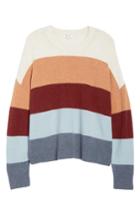 Women's Madewell Crofton Stripe Pullover Sweater, Size - Grey