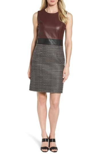 Women's Boss Syrina Leather Sheath Dress