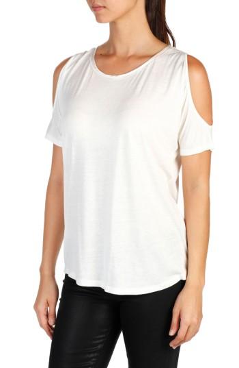 Women's Paige Alessa Cold Shoulder Tee - White