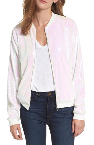 Women's Hayley Paige Sparkle Bomber Jacket