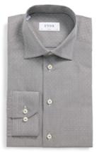 Men's Eton Slim Fit Geometric Dress Shirt - Grey