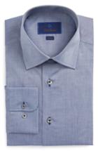 Men's David Donahue Trim Fit Chambray Dress Shirt