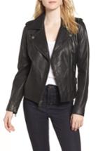 Women's Lucky Brand Leather Jacket - Black