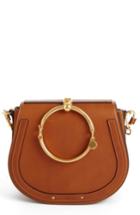 Chloe Medium Nile Leather Bracelet Saddle Bag - Brown