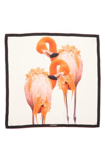 Women's Givenchy Flamingos Silk Scarf
