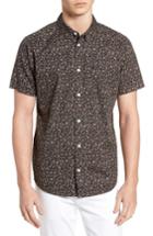 Men's Rvca Dresden Woven Shirt, Size - Black