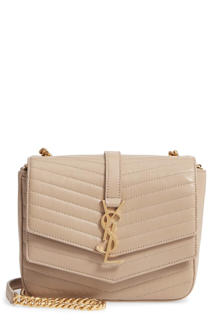 Saint Laurent Montaigne Quilted Lambskin Crossbody Bag -