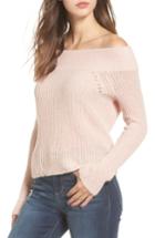 Women's Bp. Lofty Off The Shoulder Pullover, Size - Pink