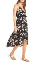 Women's Soprano Ruffle Surplice Dress - Black