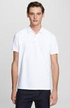 Men's Rag & Bone Standard Issue Regular Fit Slub Cotton Polo - White