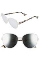 Women's Dior Onde 2 58mm Sunglasses - Matte White/ Havana