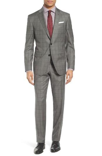 Men's Ted Baker London Jay Trim Fit Windowpane Wool Suit
