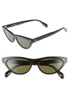 Women's Oliver Peoples Zasia 53mm Cat Eye Sunglasses - Black