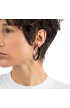 Women's Alexis Bittar Vanitas Large Lucite Hoop Earrings