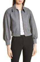 Women's Red Valentino Melange Wool Blend Jacket Us / 40 It - Grey