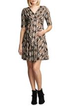Women's Maternal America Print Tie Front Maternity Dress