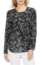 Women's Vince Camuto Calico Silhouettes Blouse, Size - Black
