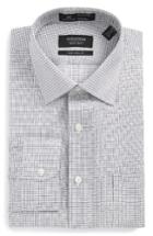 Men's Nordstrom Men's Shop Smartcare(tm) Traditional Fit Check Dress Shirt 33 - Grey