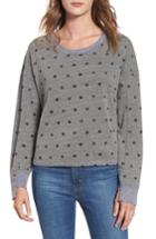 Women's Splendid Paint Dot Cotton Blend Sweatshirt - Grey