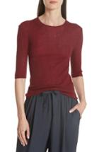 Women's Vince Shrunken Merino Wool Sweater - Burgundy