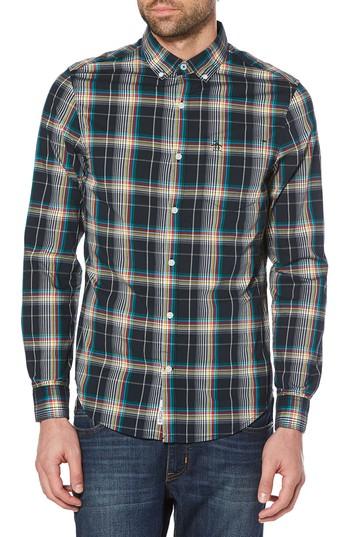 Men's Original Penguin Stretch Button Down Shirt - Blue