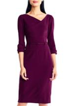 Women's Adrianna Papell Belted Crepe Sheath Dress