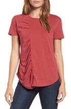 Women's Caslon Gathered Front Crew Tee - Red