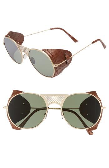Men's L.g.r. Lawrence 54mm Sunglasses - Gold Matte/ Brown/ Green