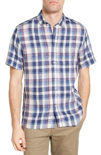 Men's Singer + Sargent Plaid Linen Sport Shirt