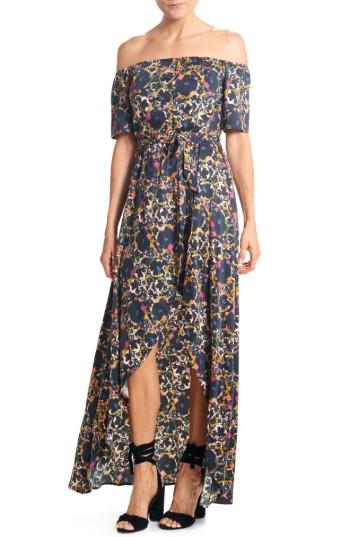 Women's Thieves Like Us Off The Shoulder Crepe Maxi Dress - Black