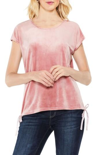 Women's Vince Camuto Side Tie Velour Top - Pink