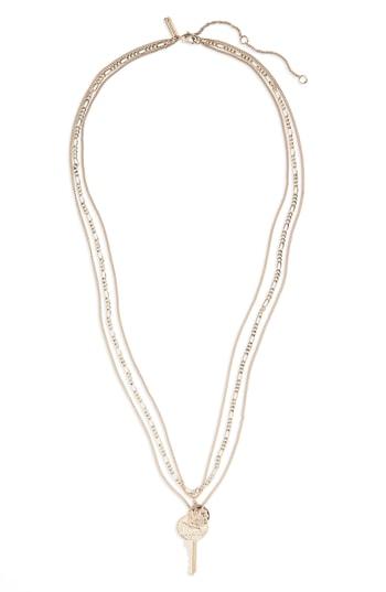 Women's Topshop Coin & Key Layered Necklace
