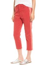 Women's Mother The Shaker Prep High Waist Crop Chinos - Red