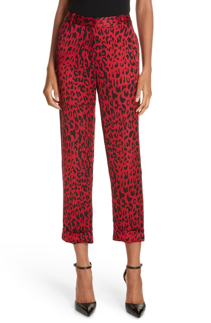 Women's Robert Rodriguez Leopard Print Trousers