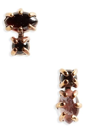 Women's Madewell Demi-fine Bronze Stone Mix Stud Earrings