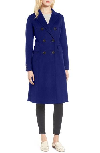 Women's Tahari Taylor Double Breasted Wool Coat