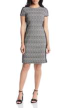 Women's Karen Kane Euro Print Stretch Knit Dress - Black